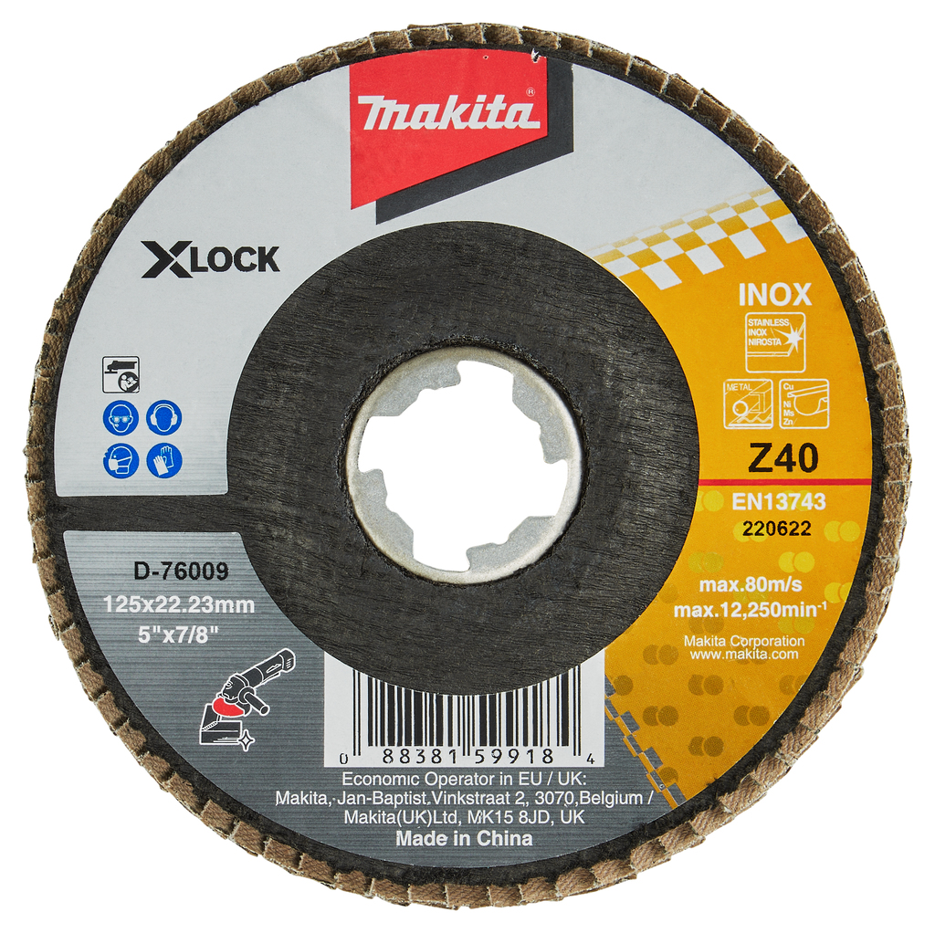 Lamellenschuurschijf 125mm Z40 X-LOCK