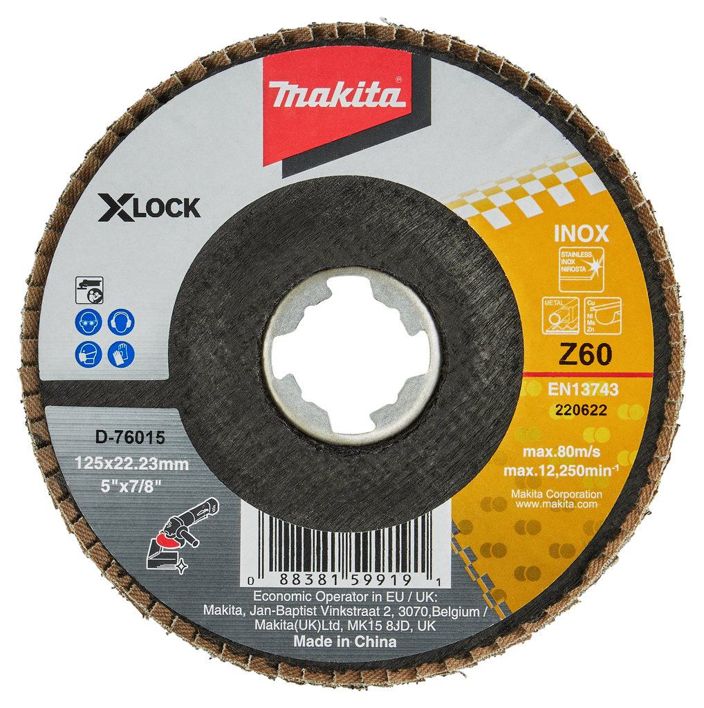 Lamellenschuurschijf 125mm Z60 X-LOCK