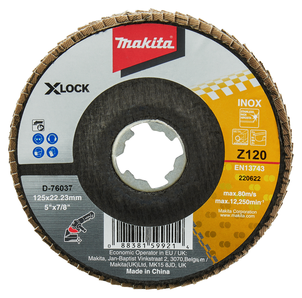 Lamellenschuurschijf 125mm Z120 X-LOCK