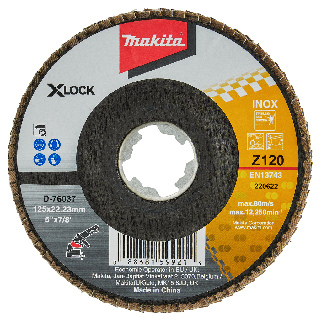 Lamellenschuurschijf 125mm Z120 X-LOCK