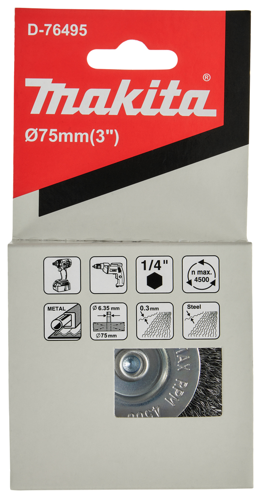 Rondborstel ZK1/4"x75mm