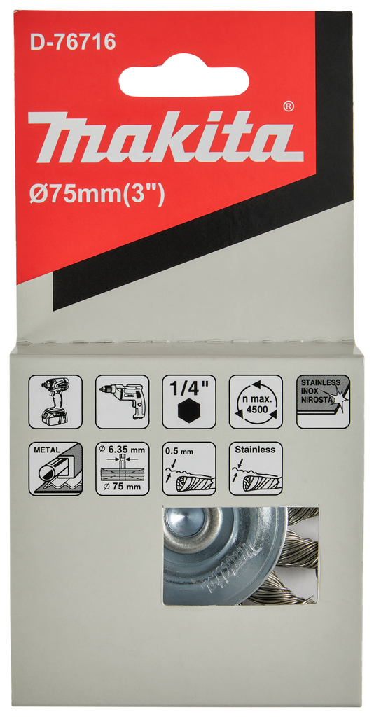 Rondborstel ZK1/4"x75mm