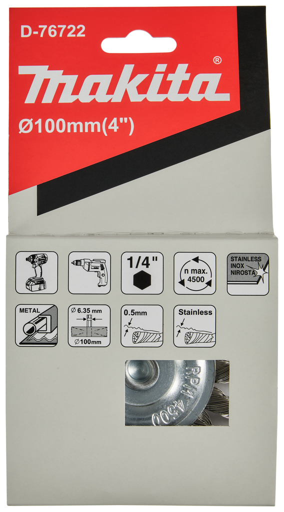 Rondborstel ZK1/4"x100mm 