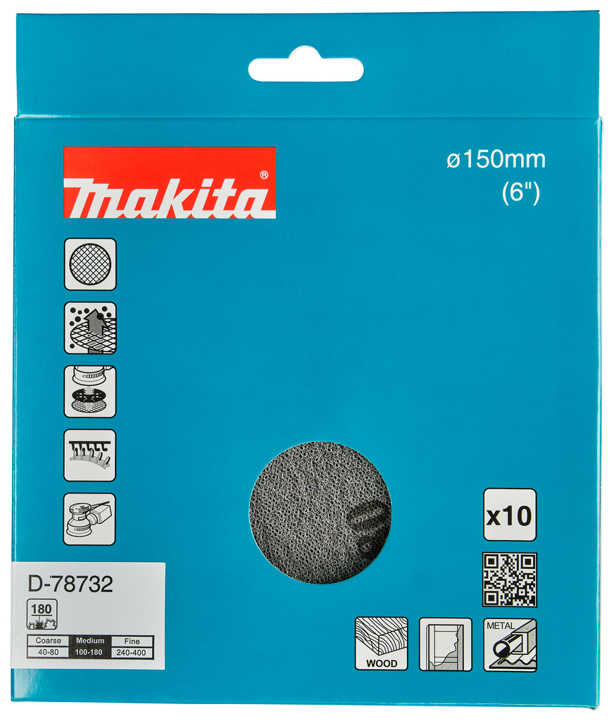 Schuurgaasschijf 150mm A180 velcro