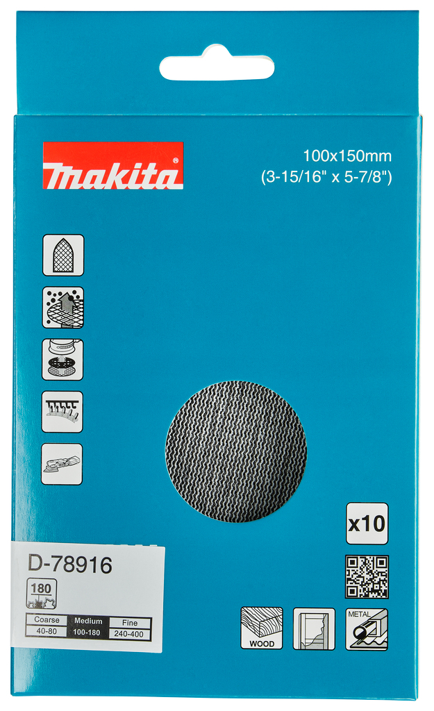 Delta schuurgaasvel 100x150mm A180 velcro