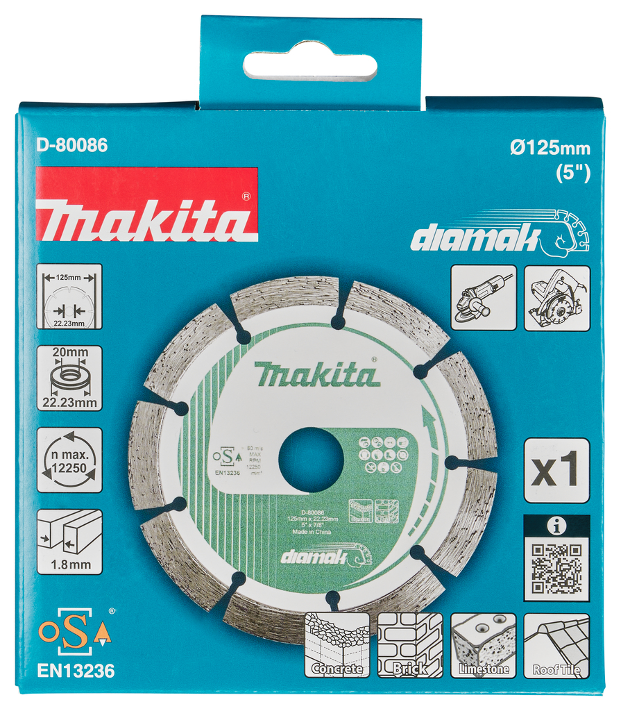 Diamantschijf 125x22,23x1,8mm