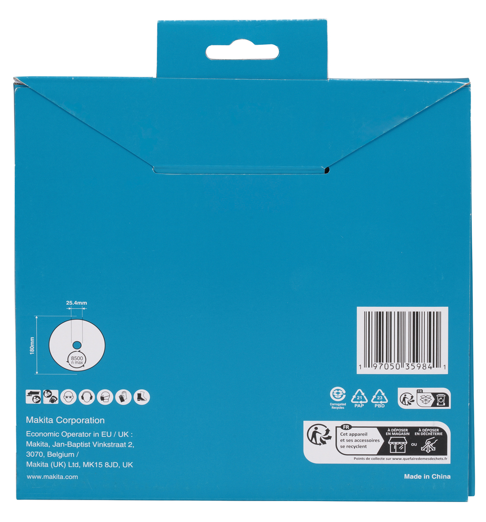 Diamantschijf 180x22,2x2,6mm