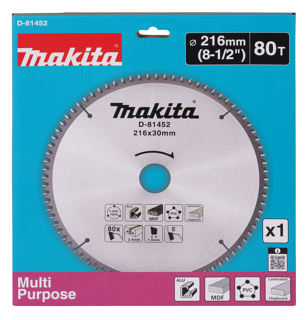 Afkortzaagblad div. materialen