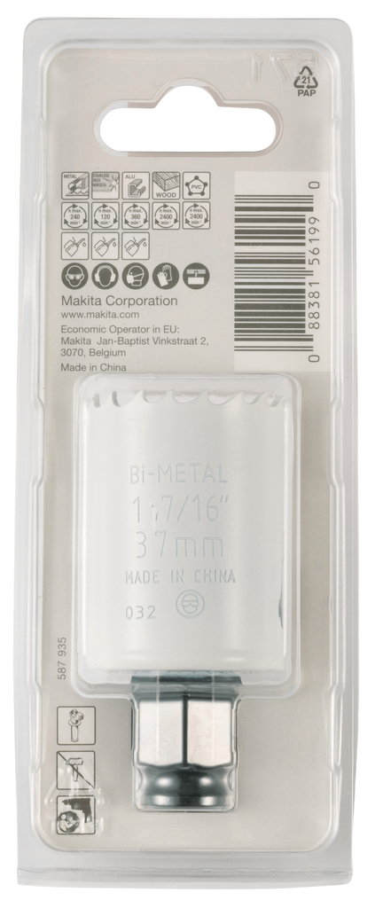 Gatzaag 37x44mm hout/metaal