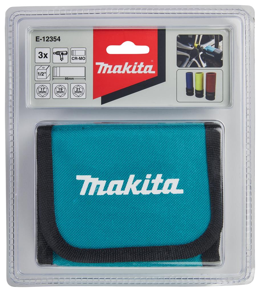 Krachtdoppenset wielbouten 3-delig