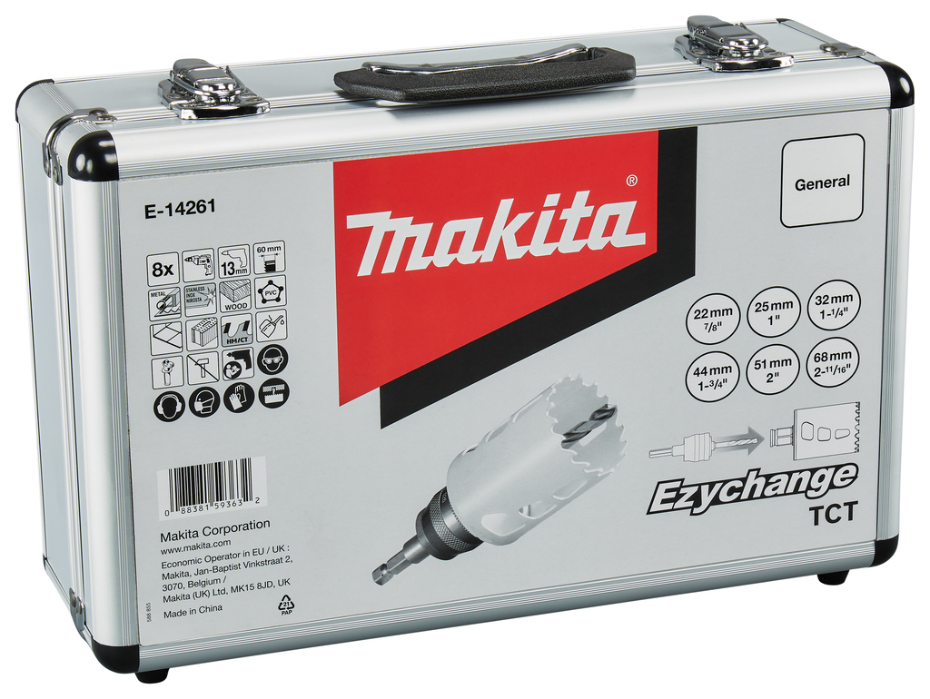 Gatzaagset 8-delig hout/metaal/steen