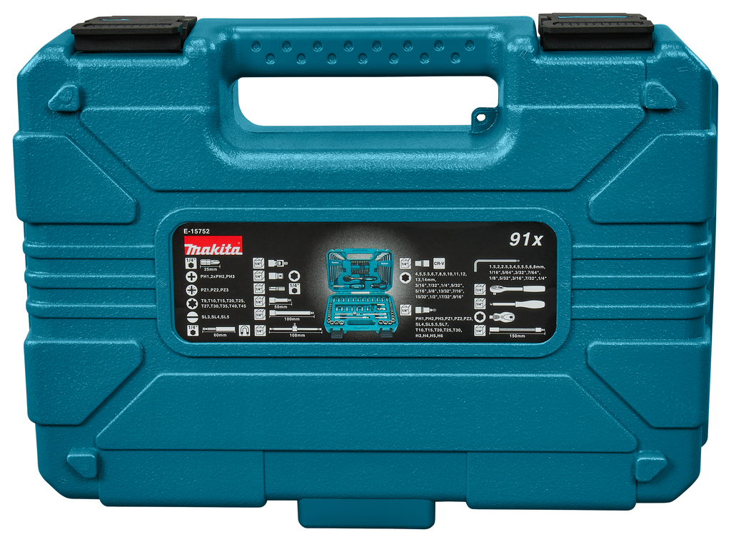 Handgereedschapset 91-delig - metrisch en imperiaal