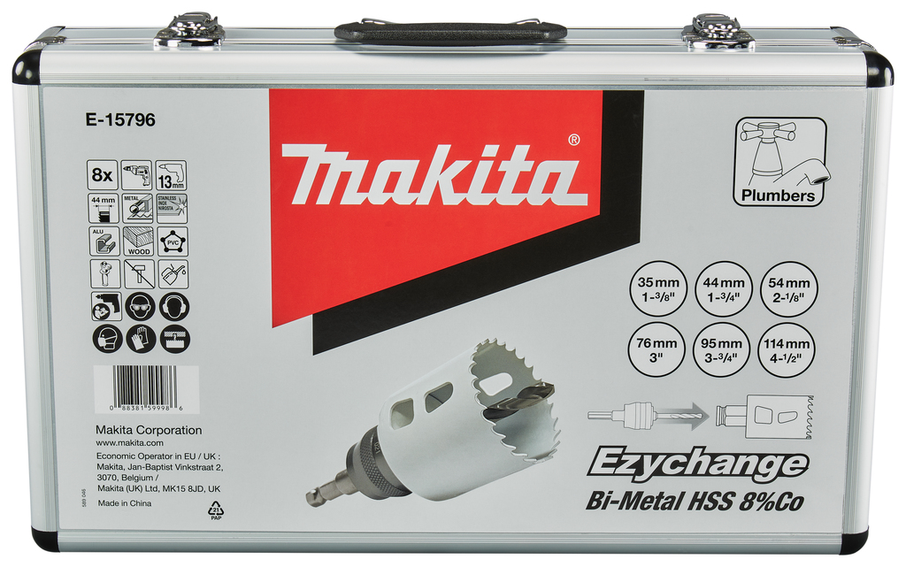 Gatzaagset 8-delig hout/metaal