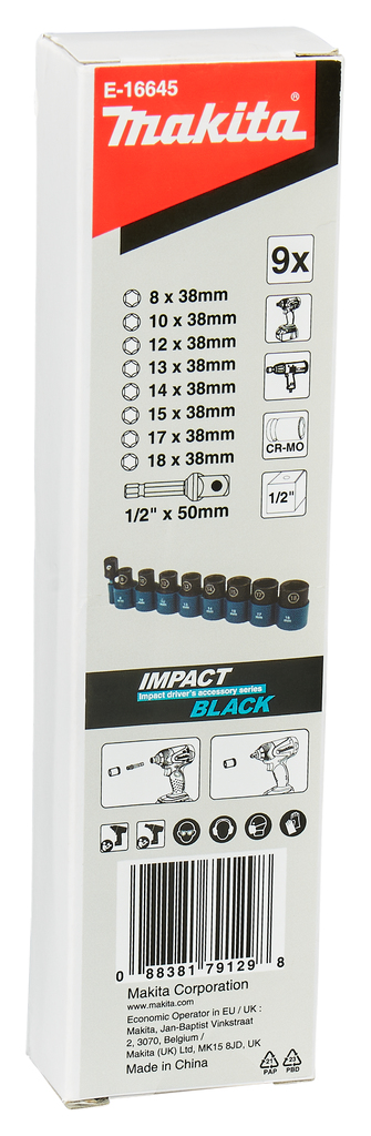 Krachtdoppenset 9-delig