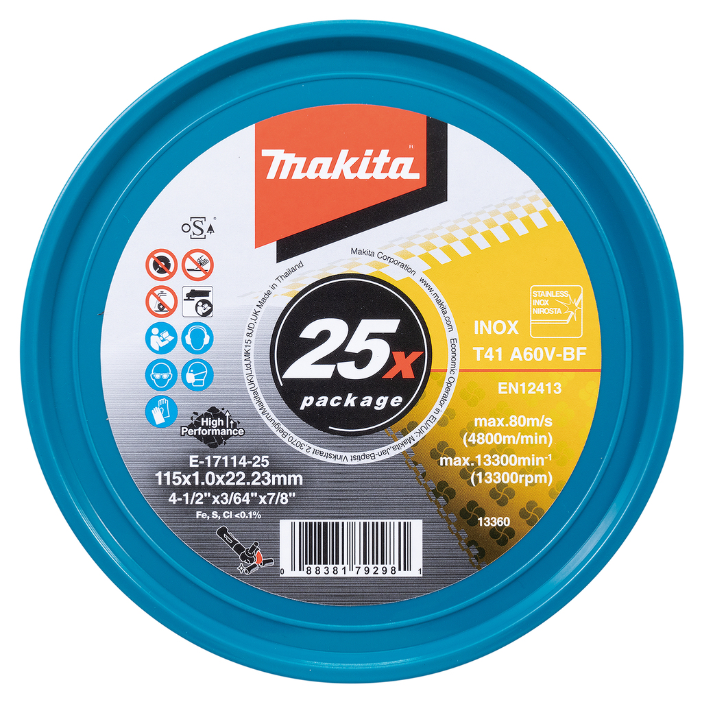 Doorslijpschijf RVS A60V