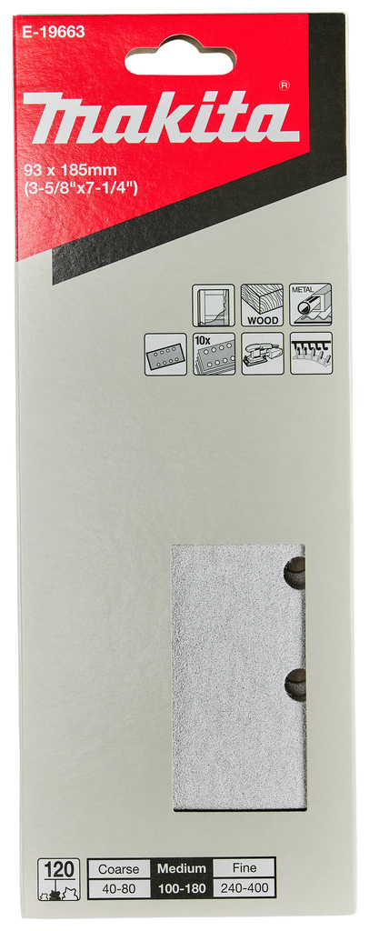 Schuurvel 93x185mm A120 velcro