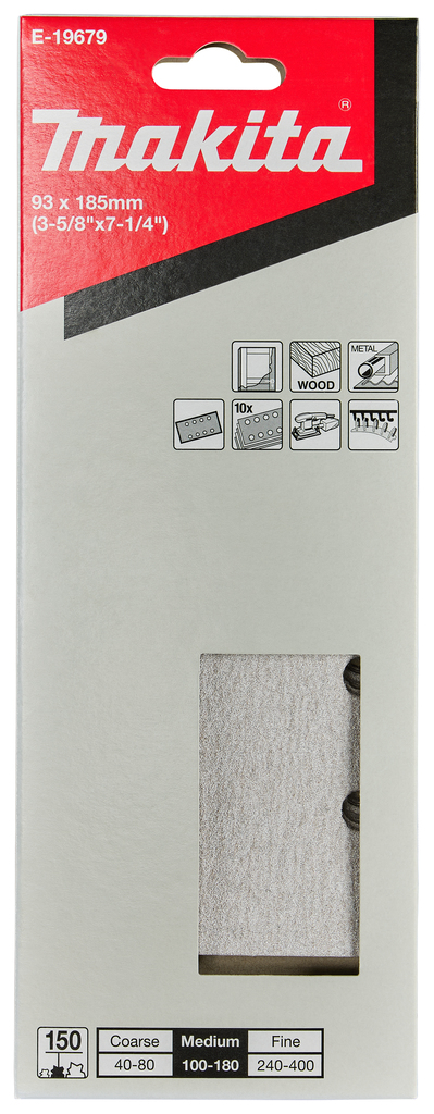 Schuurvel 93x185mm A150 velcro