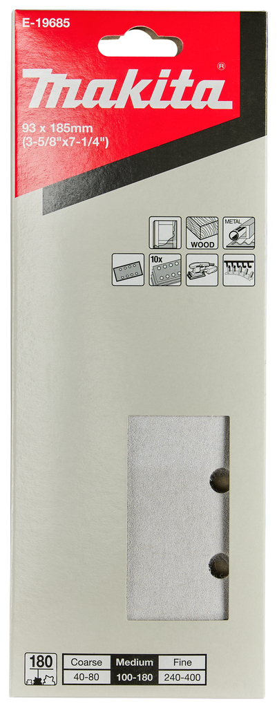 Schuurvel 93x185mm A180 velcro