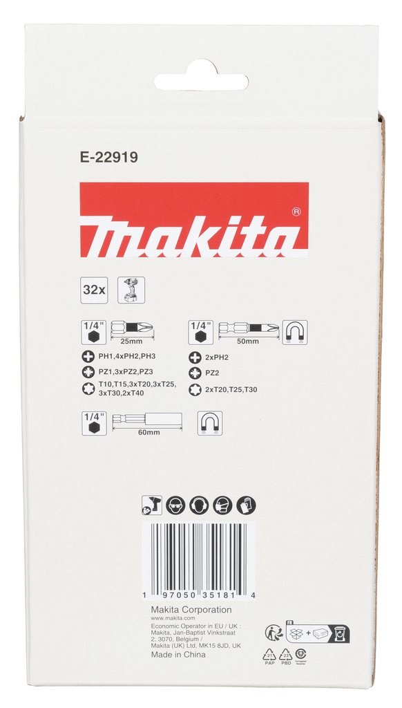 Slagschroefbitset 32-delig
