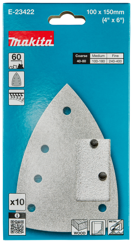 Delta schuurvel 100x150mm A60 velcro