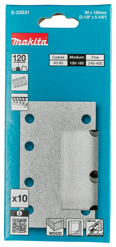 Schuurvel 80x133mm A120 velcro