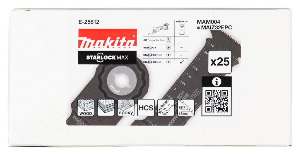 MAM004 Invalzaagblad 32x80mm hout
