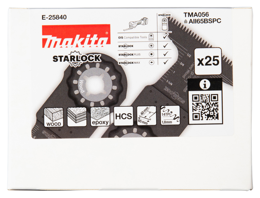 TMA056 Invalzaagblad 65x40mm hout