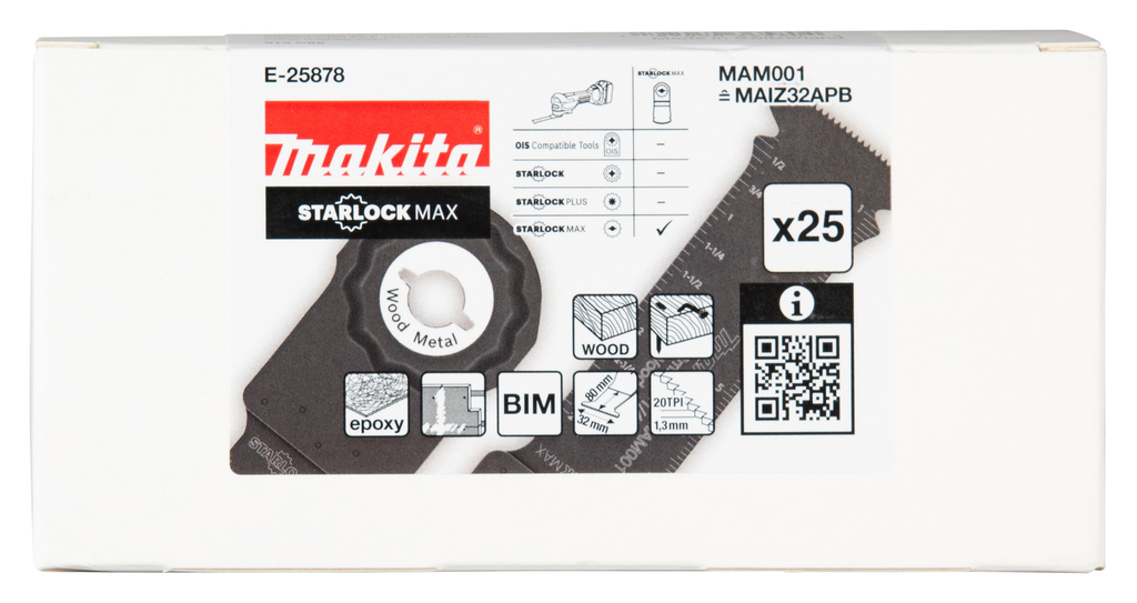 MAM001 Invalzaagblad 32x80mm hout&staal