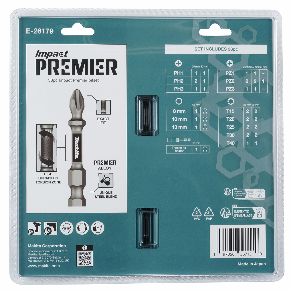 Slagschroefbitset 38-delig