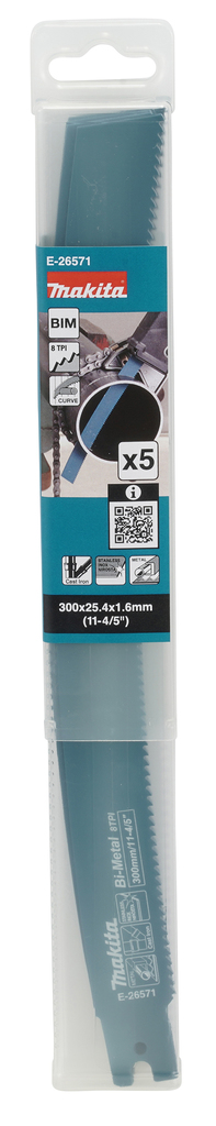 Reciprozaagblad Gebogen - Staal 275mm