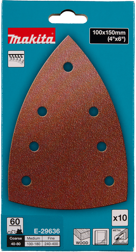 Delta schuurvel 100x150 A60 velcro