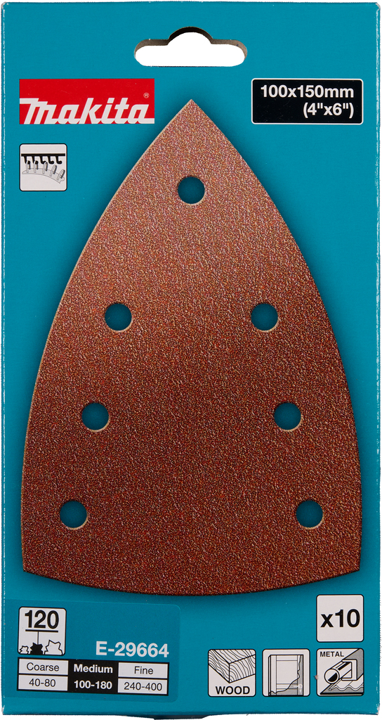 Delta schuurvel 100x150 A120 velcro