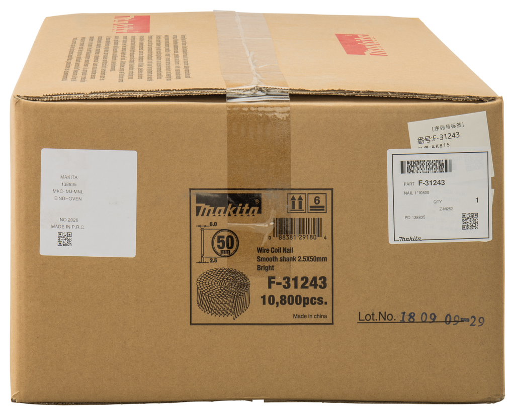 Nagel hout 2,5x50mm glad