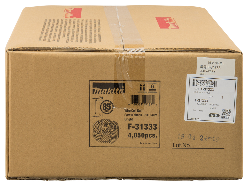 Nagel hout 3,1x85mm getordeerd