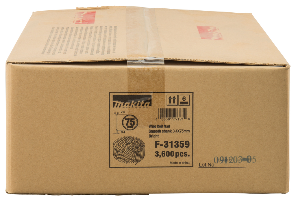 Nagel hout 3,4x75mm glad