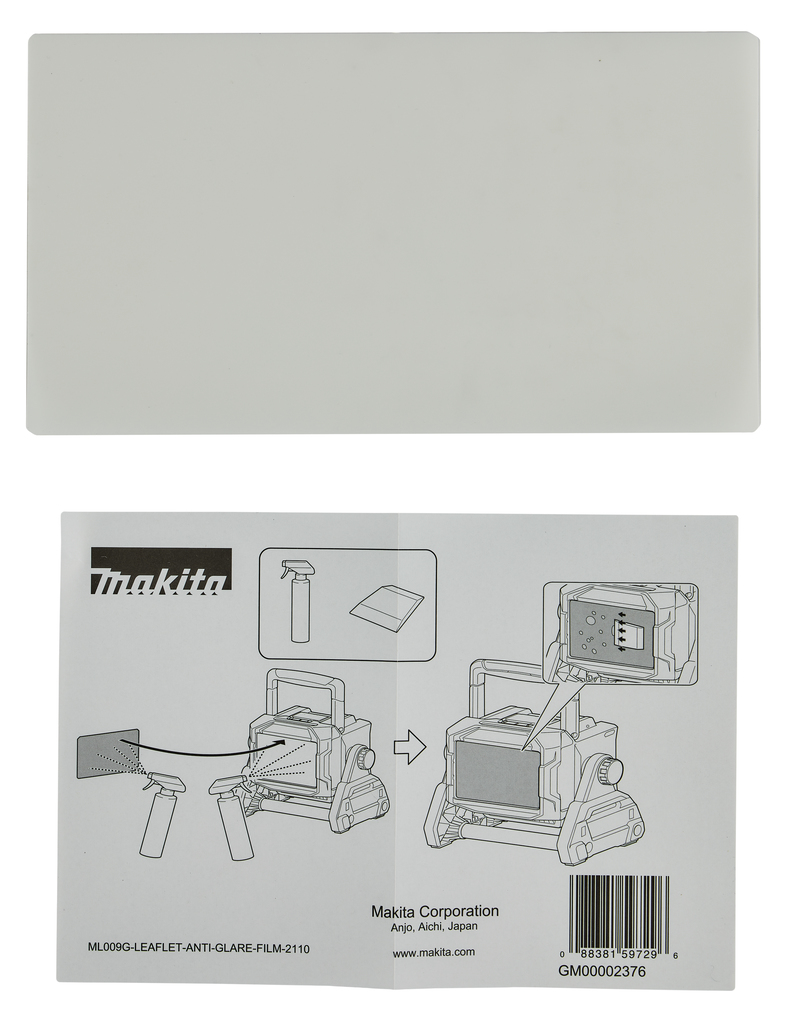 Anti-verblindingsfolie bouwlamp