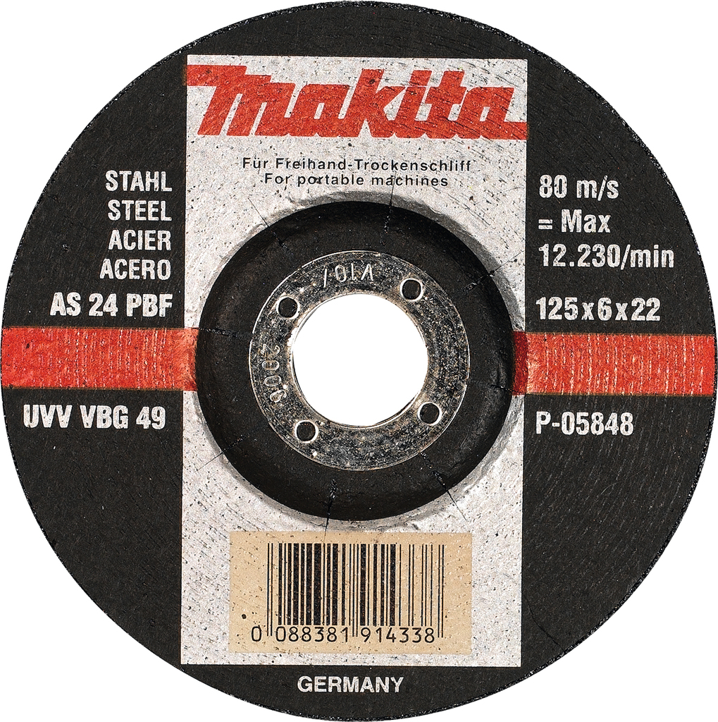 Afbraamschijf 125x6,0mm staal