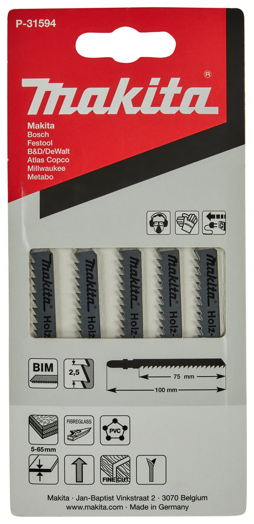 Decoupeerzaagblad hout/kunststof 75mm 