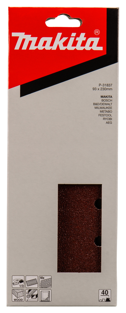 Schuurvel 93x230mm A40