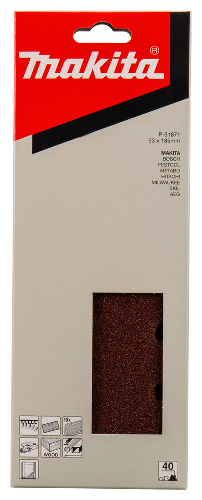 Schuurvel 93x185mm A40 velcro