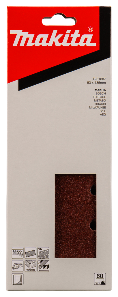 Schuurvel 93x185mm A60 velcro