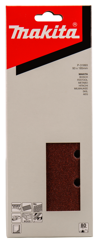 Schuurvel 93x185mm A80 velcro