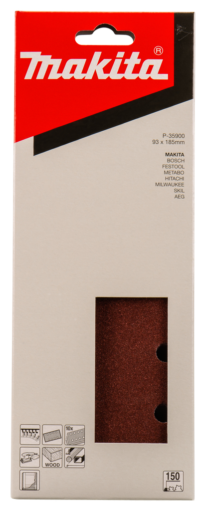 Schuurvel 93x185mm A150 velcro