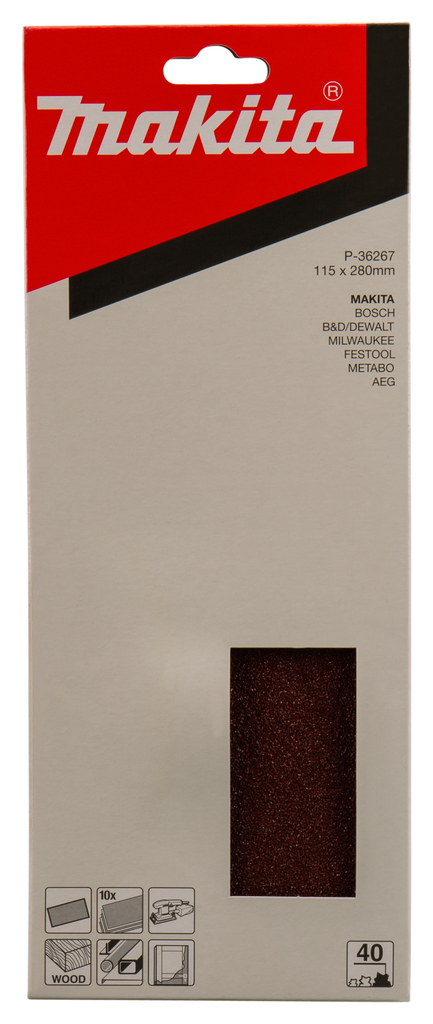 Schuurvel 115x280mm A40