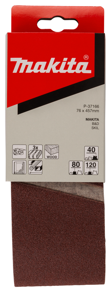 Schuurbandset 76x457mm