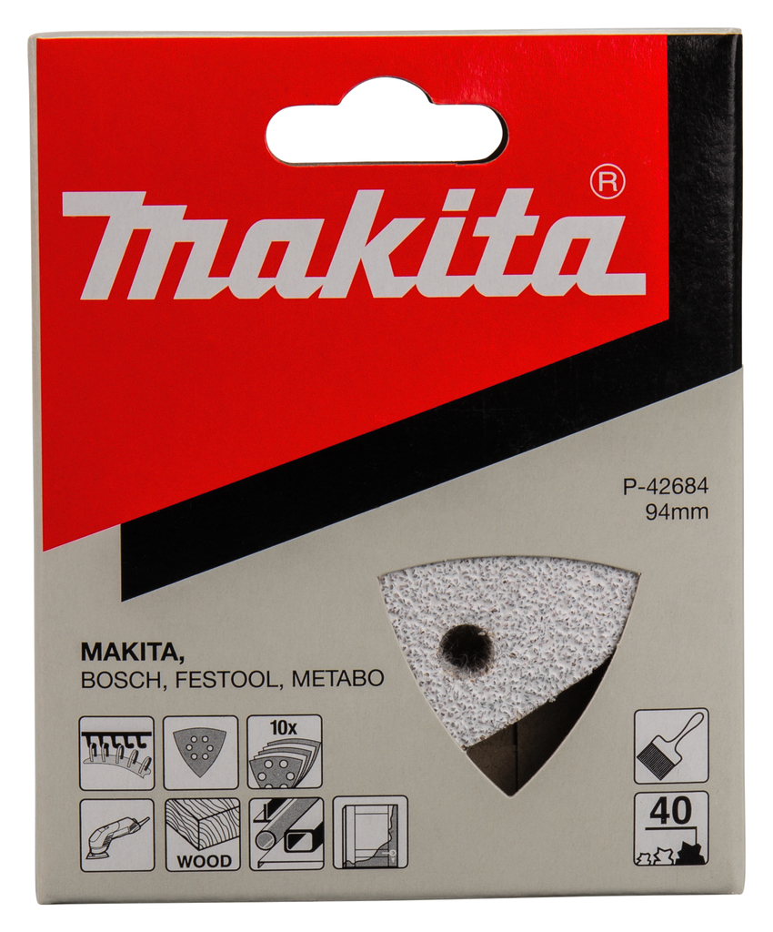 Delta schuurvel 3-K 94mm A40 velcro 