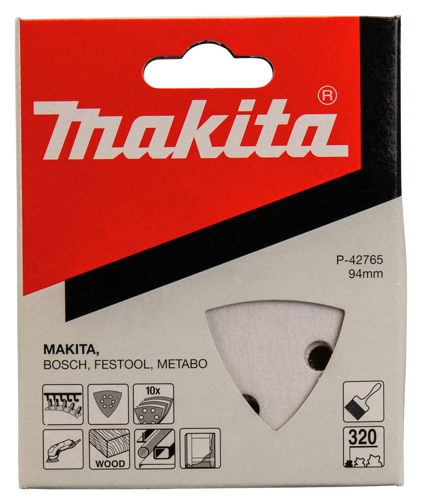 Delta schuurvel 3-K 94mm A320 velcro