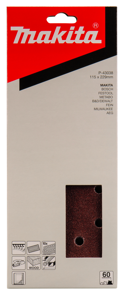 Schuurvel 115x229mm A60 velcro