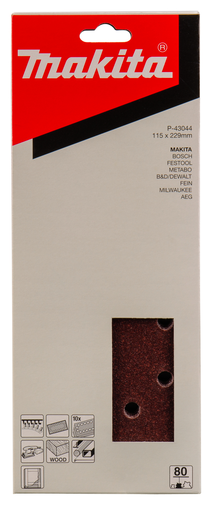 Schuurvel 115x229mm A80 velcro