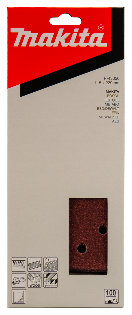 Schuurvel 115x229mm A100 velcro